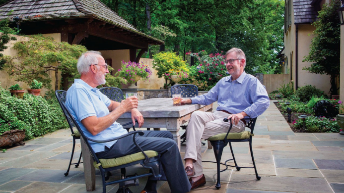 Agmark’s Richard Hagemeyer (left) and LBMC’s John Litchfield swap stories from their long, successful journey together.